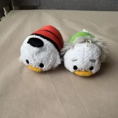 ドナルドダック ぬいぐるみ 赤と緑