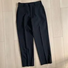 極美品　UNIQLO U ワイドフィットテーパードパンツ　70 BLACK