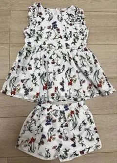 ⭐︎プティマイン⭐︎お花柄チュニックセットアップ 80サイズ