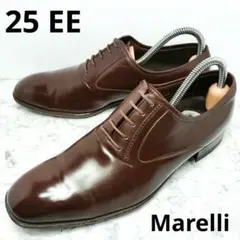MARELLI プレーントゥ ビジネスシューズ 25 EE ブラウン マレリー★