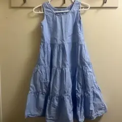 ほぼ未使用⭐︎水色フレアワンピース　130 GU