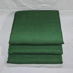 緑地に金の線 座布団 (51×54cm) 3枚組 クッション 和室 フローリング