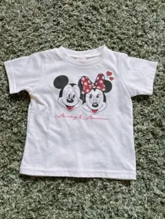 ミッキー＆ミニー Tシャツ 100cm ホワイト