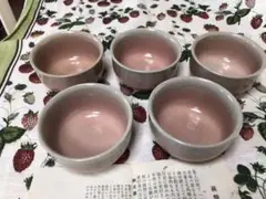 【お値下げ】萩焼 煎茶 茶碗 5客 城山窯
