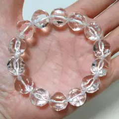 プロフ必読！∞ キラッキラ♪高品質 水晶スターカット14mmブレス ∞