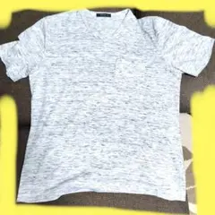 COMME CA ISM グレー Vネック Tシャツ M