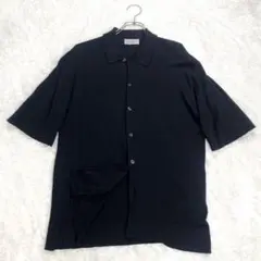 【現行✨希少】ジョンスメドレー　シーアイランドコットン 半袖ニットシャツ 黒