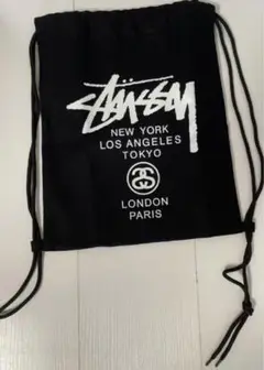 新品 STUSSY ステューシー ナップサック リュック ブラック