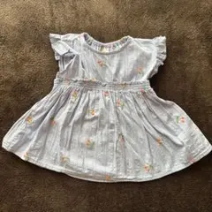 プティマイン　さくらんぼ　トップス　ブルー