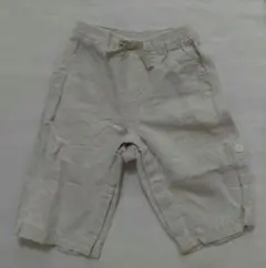 GAP　ギャップ　リネン　コットン　ベージュ　パンツ　70cm　股下　スナップ