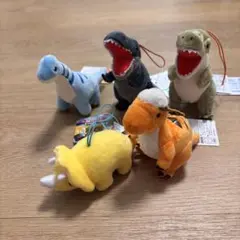 恐竜時代 ぬいぐるみマスコット セット ラウンドワン限定