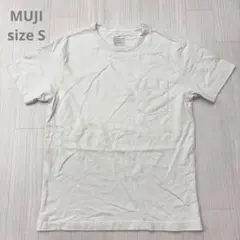 美品 MUJI 無印良品 太番手天竺編み ポケット付 Tシャツ S