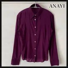 ANAYI アナイ 長袖シャツ ブラウス ボルドー
