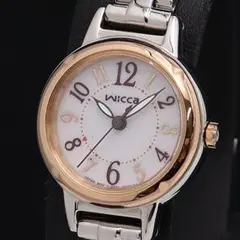 M289 【シチズン】ウィッカ 白文字盤 ソーラー レディース腕時計 良品