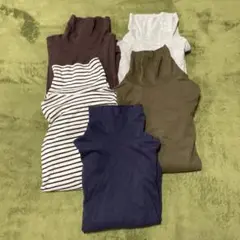 タートルネックシャツ メンズLサイズ5着セット