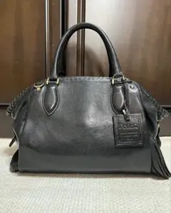 美品PotioR ポティオール 山羊革 ハンドバッグ黒