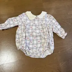 mosbebe リボン柄ロンパース M 85相当