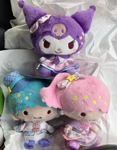 新品☆サンリオキャラクターズ　いちご新聞640号コラボレーションぬいぐるみ　3種