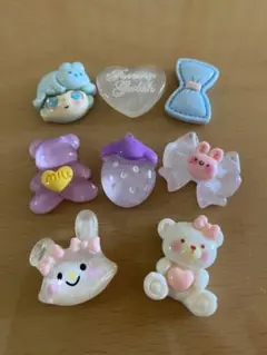 可愛いキャラクターのヘアクリップセット 8点