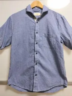 美品 ikka イッカ カットソー 半袖 シャツ L 麻混合 メンズ