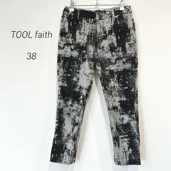 ツールフェイス パンツ ハーフパンツ 総柄 スキニー 美品 ブラック
