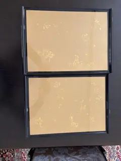 正月用/お祝い金色プレイスマット　 5枚組(プラスチック製) 28cm✖️37cm