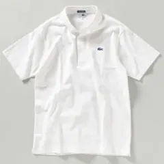 LACOSTE×SHIPS 別注 ピケ ボタンダウン ポロシャツ ホワイト 3