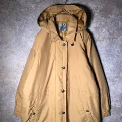【ヴィンテージ】中綿入り ハーフコート ジャケット 黄色 古着 AS120