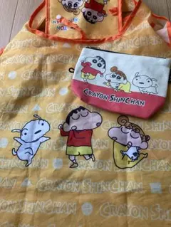 クレヨンしんちゃん　エコバッグ（少し汚れあり）ポーチ（数回使用）