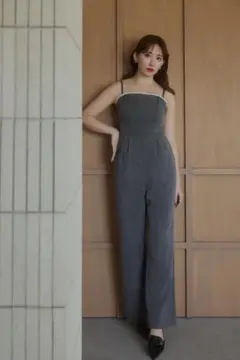 Frilled Tweed Jumpsuit herlipto
