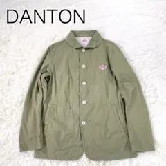 DANTON ダントン ナイロンジャケット ワンポイントロゴ 丸襟 Lサイズ