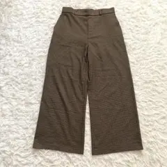 UNIQLO ユニクロ　千鳥格子　ワイドストレートパンツ XL 大きいサイズ