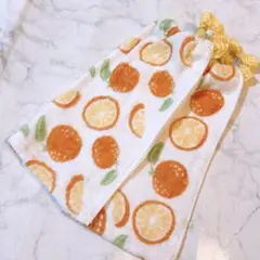 おりこうエプロン オレンジ みかん 食べ物 果物 2枚 エプロン スタイ