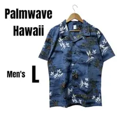 Palmwave Hawaii アロハシャツ かりゆしウェア　半袖　Lサイズ
