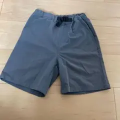 グレー ハーフパンツ ウエスト調整可能