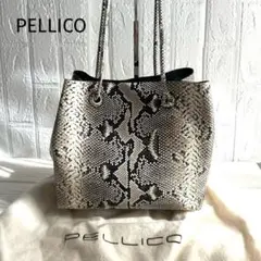 PELLICO/ペリーコレザー ショルダーバッグ（保存袋付き）パイソン 軽量
