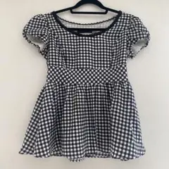 CECIIL McBEE ギンガムチェック 半袖ブラウス M