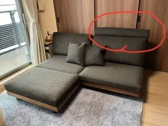 マスターウォールデニッシュソファヘッドレスト ダークセピア 90センチ