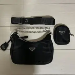 PRADA ノベルティ　ブラックショルダーバッグセット