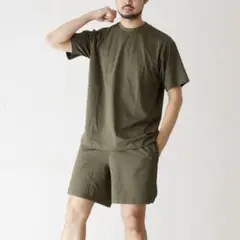 ✔️新品☆エディフィス 上下セットアップ Tシャツ パンツ カーキ Sサイズ