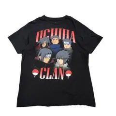 希少　ナルト　うちは一族　Tシャツ　ブラック　ナルト　アニメTシャツ