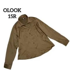 【OLOOK】ブラウン シャツブラウス15Rカジュアル レディース