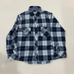 goodday フランネルシャツ サイズ140 ネイビー系チェック