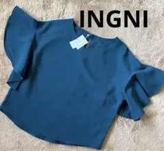 【新品未使用品 】INGNI イング 半袖ブラウス フリル袖　Ｍ レディース