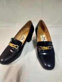 馬車金具 ヒール ローファー