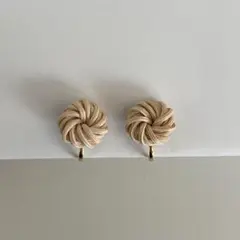 ラタン　イヤリング　クリップ式