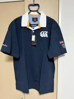 [値下げO.K]Canterbury ラガーシャツ 半袖 濃紺(ネイビー)