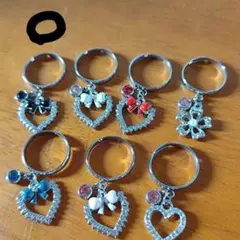 ハンドメイド　ハート　リング　ブラック　フリーサイズ　パーツ交換有り