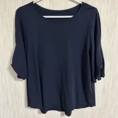 半袖カットソー　グローバルワーク　ネイビー
