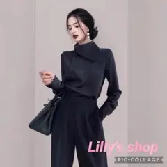 秋冬コーデ❤️パンツスーツ上下 レディース ドレス パーティー ワンピース